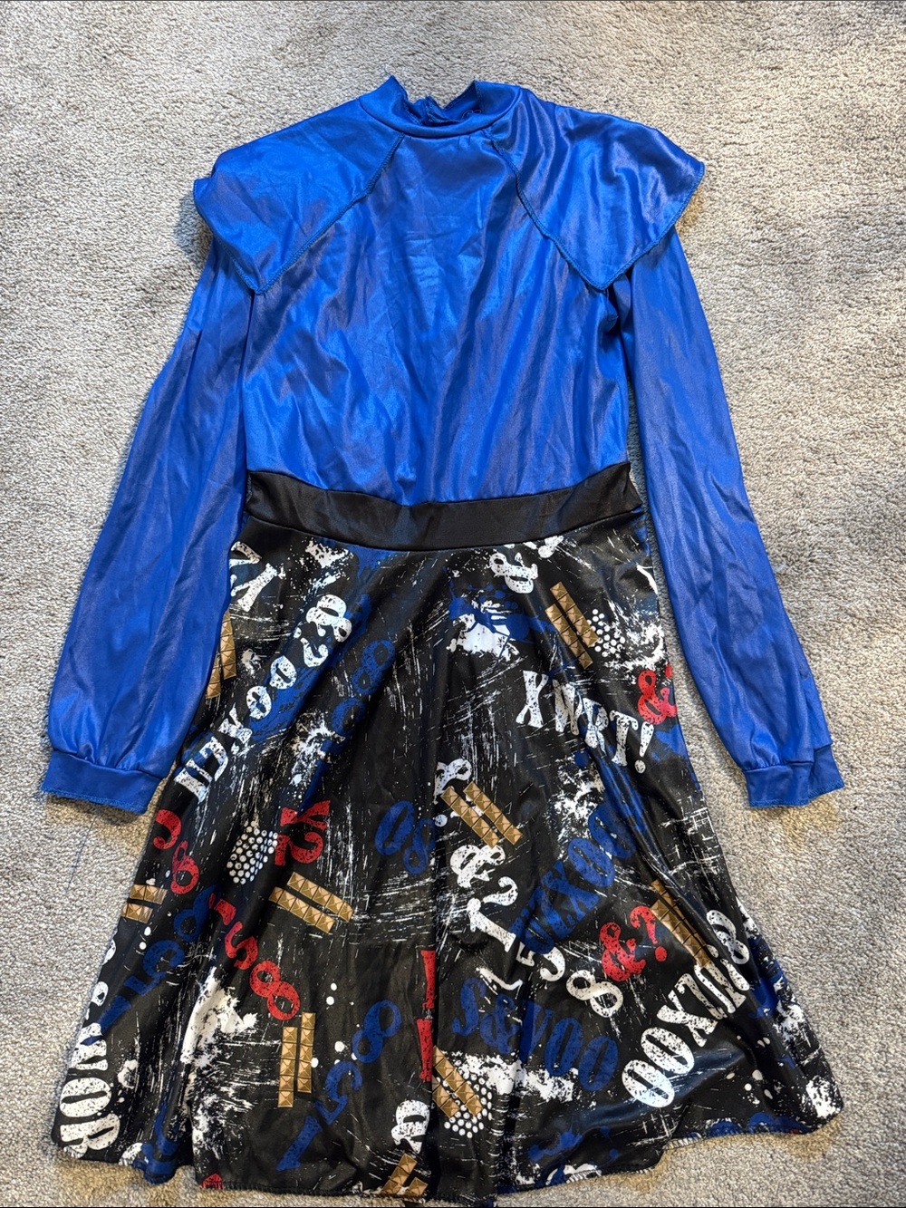 Disney Descendants Evie Blue Long-Sleeve costume with Graphic Skirt